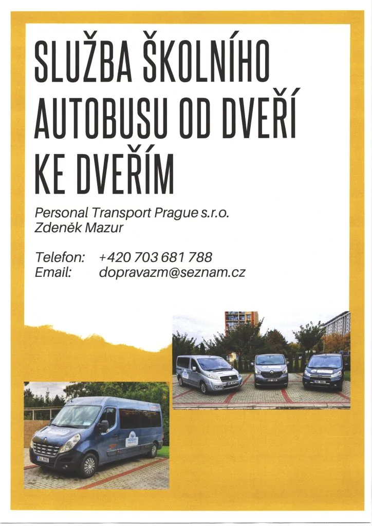 Vozidlo zajišťující školní dopravu